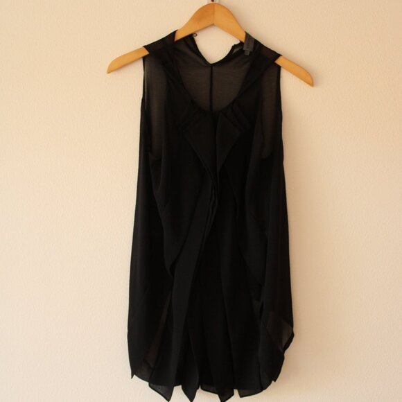 Maria Calderara Black Pleated Tank, 3 - Picture 1 of 5